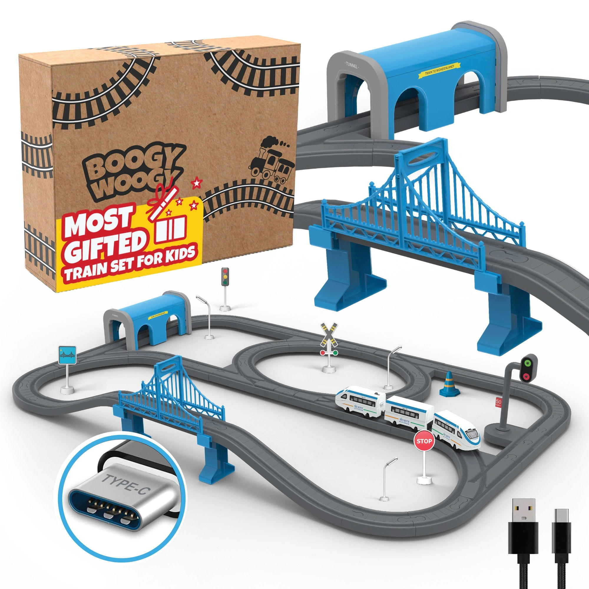 Indian Express Train Set: Magnetic Tracks - Hours of Fun for Little Engineers!